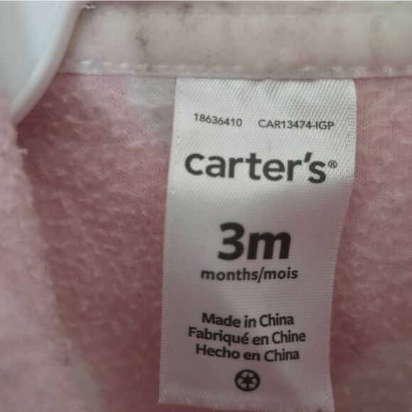 2/$20 Carters Fleece Jumpsuit 3m - Picture 3 of 4
